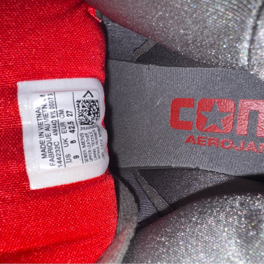 Converse mens High-Top Sneakers - Gray and Red (Brand New) - Picture 8 of 10